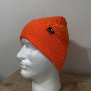 Mossy Oak Heavy Knit Beanie Hat Insulated One Size Blaze Orange Hunting‎